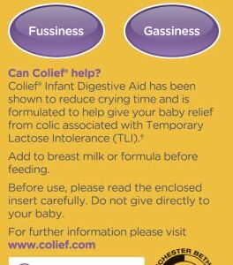 Colief Infant Digestive Aid | Gas Drops for Babies | Natural & Safe Infant Gas Relief | Reduces Baby Colic, Tummy Bloating, Fussing & Crying | 90 Servings | 0.5 Fl Oz