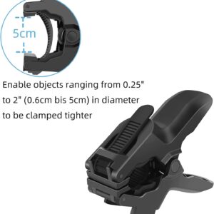 Jaw Flex Clamp Mount with Adjustable 8-Section Goose Neck Compatible with GoPro Hero (2018) GoPro Hero 7 6 5 4 3+ Session, Xiaomi Yi, Sjcam and Other Action Cameras