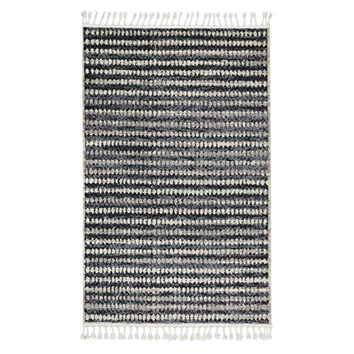Amazon Brand – Stone & Beam Modern Contemporary Area Rug, 5 x 8 Foot, Off White