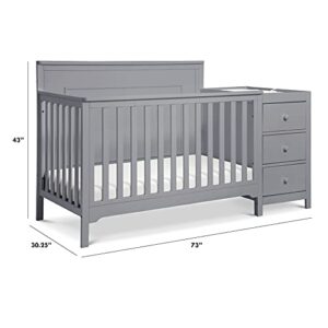 Carter's by DaVinci Dakota 4-in-1 Crib and Changer Combo in Grey, Greenguard Gold Certified