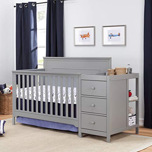 Carter's by DaVinci Dakota 4-in-1 Crib and Changer Combo in Grey, Greenguard Gold Certified