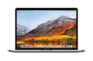 apple 15.4in macbook pro laptop (retina, touch bar, 2.6ghz 6-core intel core i7, 16gb ram, 512gb ssd storage) space gray (mr942ll/a) (2018 model) (renewed)