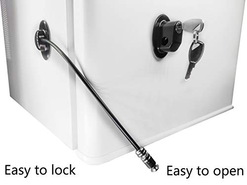 2 Pack Refrigerator Door Locks with 4 Keys, File Drawer Lock, Freezer Door Lock and Child Safety Cabinet Locks by REZIPO Black