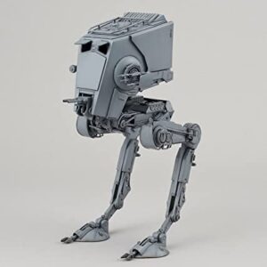 Revell (Bandai Original) 01202 Star Wars at-ST (All Terrain Scout Transport inc. Chewbacca) 1:48 Scale Unbuilt/Pre-Coloured/Clip-Together (Non-Glue) Articulated Plastic Model Kit with Display Base