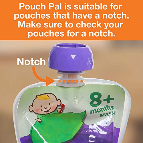 Dreambaby Pouch Pal Self Feeding Baby Food Pouch Holder - No Squeeze, No Spill, No Mess Reusable Container for Toddlers 1 Count (Pack of 1)