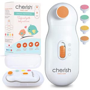 baby nail file electric nail trimmer: baby nail trimmer for infant and toddler: safer than baby nail clippers - baby grooming kit and manicure set