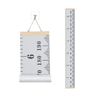 foccts baby growth chart, height chart hanging ruler wall decor for kids, toddler growth chart for wall, wall hanging growth chart baby height measurement- 79" x 7.9"