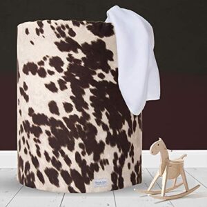 glenna jean hamper, cow, brown, 17" x 17" x 23"