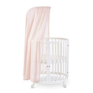 stokke sleepi canopy by pehr, blush - dreamy crib canopy sleepi mini & crib/bed - available in numerous colors - washable soft organic cotton
