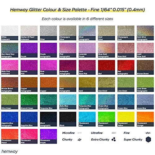 Hemway Craft Glitter 100g / 3.5oz Glitter Flakes for Arts Crafts Tumblers Resin Epoxy Scrapbook Glass Schools Paper Halloween Decorations - Fine (1/64" 0.015" 0.4mm) - Rose Gold