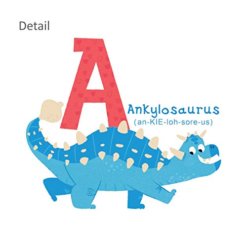 DECOWALL DS-8033 A-Z Dinosaur Alphabet (Small) Kids Wall Stickers Decals Peel and Stick Removable for Nursery Bedroom Living Room Art murals Decorations