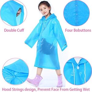 Luckyiren Raincoat Rain Poncho Jacket Slicker Outwear for Children[Thicker & Reusable & Lightweight] Emergency Rain&Wind Coat Cloak Wear for 6-12 Y/O. Boys&Girls for Disney World, Cool for Kids