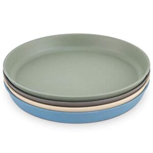 weesprout bamboo plates (blue, green, gray, & beige, without lids)