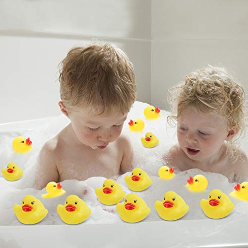 LOUHUA Rubber Duck Bath Toys 50PCS Mini Ducks Bulk for Kids Baby Shower Decorations Birthday Party Favors Gift Classroom Summer Beach Pool Activity Carnival Game