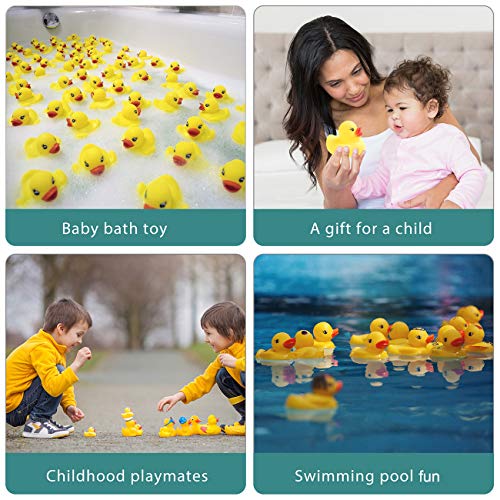 LOUHUA Rubber Duck Bath Toys 50PCS Mini Ducks Bulk for Kids Baby Shower Decorations Birthday Party Favors Gift Classroom Summer Beach Pool Activity Carnival Game