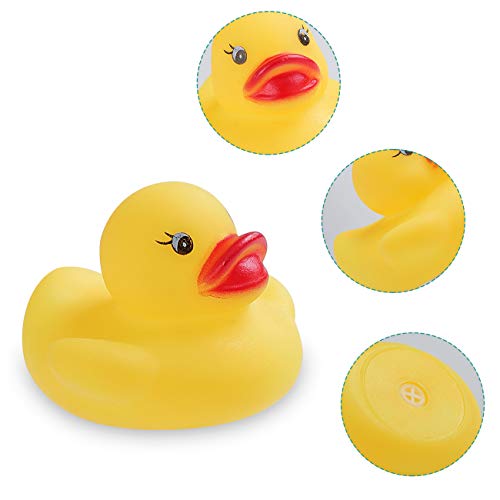 LOUHUA Rubber Duck Bath Toys 50PCS Mini Ducks Bulk for Kids Baby Shower Decorations Birthday Party Favors Gift Classroom Summer Beach Pool Activity Carnival Game