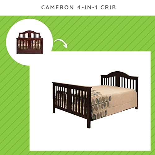 Universal Twin-Size & Full-Size Conversion Kit Bed Rails for Davinci Cribs (Espresso)