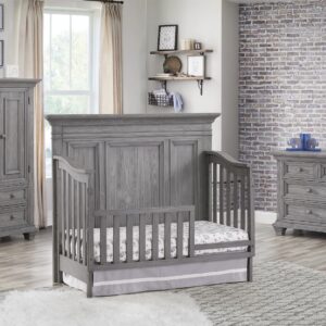 Oxford Baby Westport 4-in-1 Convertible Crib, Dusk Gray, GreenGuard Gold Certified