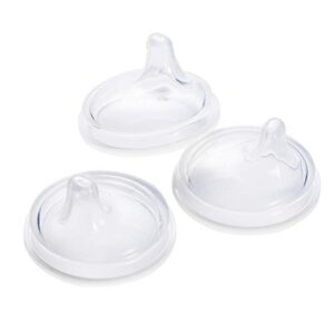 boon nursh silicone sippy cup lid, 6 months and up (pack of 3), 1l