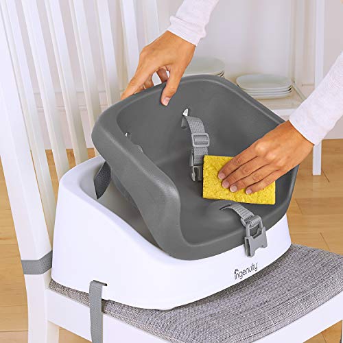 Ingenuity SmartClean Toddler Booster Seat for Dining Table with 3-Point Harness Straps, 1 Count (Pack of 1)