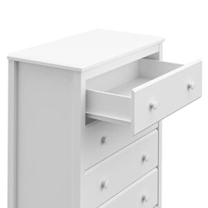 Storkcraft Alpine 4 Drawer Chest (White) – GREENGUARD Gold Certified, Dresser For Nursery, 4 Drawer Dresser, Kids Dresser, Nursery Dresser Drawer Organizer, Chest of Drawers