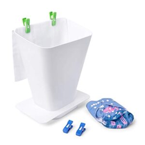 SimplyImagine SprayStand - Cloth Diaper Sprayer Splatter Shield - Contains Spray and Debris When Rinsing Cloth Diapers, Clothing, Shoes, and More in Toilet Spray Bucket Pail