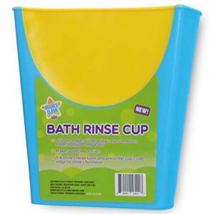 Mighty Clean Baby Shampoo Rinse Cup | Baby Bath Rinser Pail to Wash Hair and Wash Out Shampoo by Protecting Infant Eyes - Kids Bathing Without TEARS