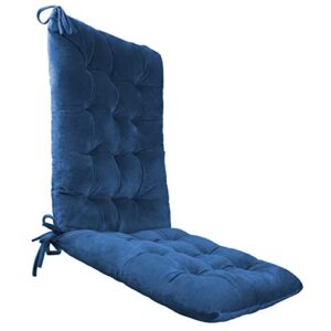 elfjoy solid color cozy sanding fabric rocker cushion set - chair pads set (navy)