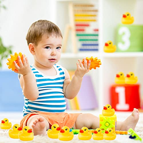 50Pack Mini Rubber Ducks, Rubber Duck Bulk Float Duck Baby Bath Toy, Shower Birthday Party Favors Gift Classroom Summer Beach Pool Party Games