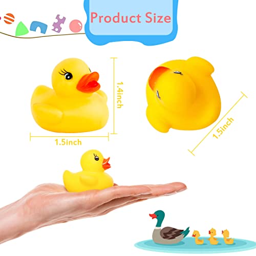 50Pack Mini Rubber Ducks, Rubber Duck Bulk Float Duck Baby Bath Toy, Shower Birthday Party Favors Gift Classroom Summer Beach Pool Party Games