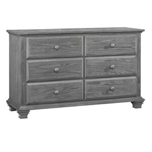 oxford baby kenilworth 6 drawer dresser, graphite gray