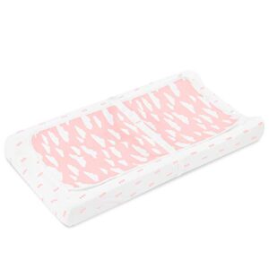 Changing Pad Cover – Premium Baby Changing Pad Covers 4 Pack – Girl Changing Pad Cover – Pure Jersey Machine Washable Pink and White Changing Table Cover – Diaper Changing Pad Cover Sheets