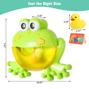 Baby Bath Bubble Toys Set,Tub Big Frog Automatic Bubble Maker Blower Toys with 12 Music Baby Fun Shower Toys, for Boys, Girls