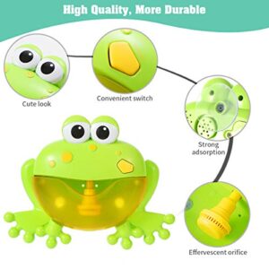 Baby Bath Bubble Toys Set,Tub Big Frog Automatic Bubble Maker Blower Toys with 12 Music Baby Fun Shower Toys, for Boys, Girls