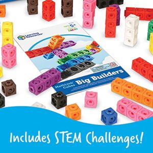 Learning Resources MathLink Cubes Big Builders - Set of 200 Cubes, Ages 5+, Develops Early Math Skills, STEM Toys, Math Games for Kids, Math Cubes for Kids,Back to School Gifts