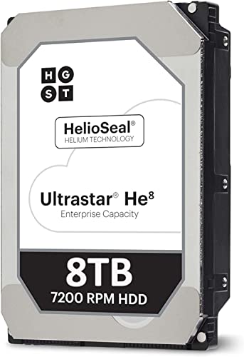 HGST Ultrastar He8 HUH728080ALE604 0F23668 / 0F25721 8TB 7,2K RPM SATA 6Gb/s 128MB 3.5 inches HDD 512E (Renewed)