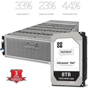 HGST Ultrastar He8 HUH728080ALE604 0F23668 / 0F25721 8TB 7,2K RPM SATA 6Gb/s 128MB 3.5 inches HDD 512E (Renewed)