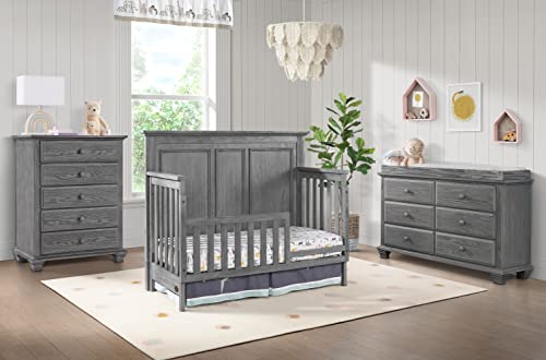 Oxford Baby Willowbrook/Kenilworth Crib to Toddler Bed Guard Rail Conversion Kit, Graphite Gray, GreenGuard Gold Certified