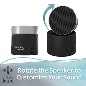 LectroFan Micro2 Non-Looping Sound Machine and Stereo Bluetooth Speaker with White Noise, Fan, and Ocean Sounds for Sleep, Relaxation, Privacy, Study, and Audio Streaming