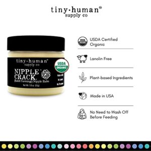 Organic Nipple Cream, Nipple Crack Lanolin Free Nipple Butter, Balm for Breastfeeding Mother, No Need to Wash Off, Safe for Baby and Mama