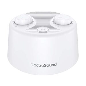 adaptive sound technologies lectrosound noise machine for sleep and relaxation with power adapter, white