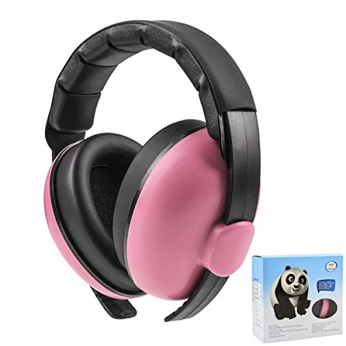 Baby Ear Protection Noise Cancelling Headphones for Kids Noise Reduction Hearing Protection Earmuffs for 0-3 Years Babies, Toddlers, Infant (Redrose)