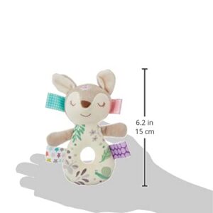 Taggies Embroidered Soft Ring Rattle, Flora Fawn