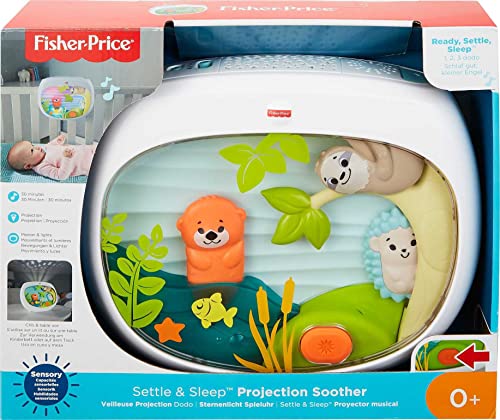 Fisher-Price Baby Sound Machine Settle & Sleep Projection Soother With Sensor And Customizable Music & Light Projection