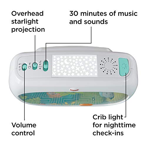 Fisher-Price Baby Sound Machine Settle & Sleep Projection Soother With Sensor And Customizable Music & Light Projection