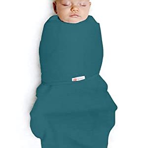 embé 2-Way Starter Baby Swaddle, 6-14 lbs, Newborn Swaddle Sack 0-3 Months, Zip & Velcro Swaddle 0-3 Months Baby Swaddles Wrap, Hip Healthy, Infant Swaddle, Easy Diaper Access - Spruce