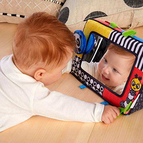 Baby Einstein Flip For Art High Contrast Floor Activity Mirror with Take Along Cards, Tummy Time Play, Newborn+