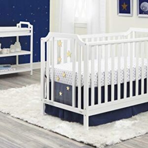 Suite Bebe Celeste 3 in 1 Convertible Island Crib, Wood and Acrylic, White