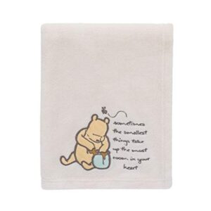 Disney Winnie The Pooh Classic Pooh Ivory, Blue, Sage, Tan Storybook 6 Piece Nursery Crib Bedding Set - Comforter, 2 Fitted Crib Sheets, Dust Ruffle, Baby Blanket, Changing Pad Cover