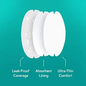 Nanobébé Disposable Nursing Pads – 40 Days and 20 Nights Ultra Thin & Extra Absorbent Vented Leak Proof Nursing Essentials, Individually Wrapped (60 Count)